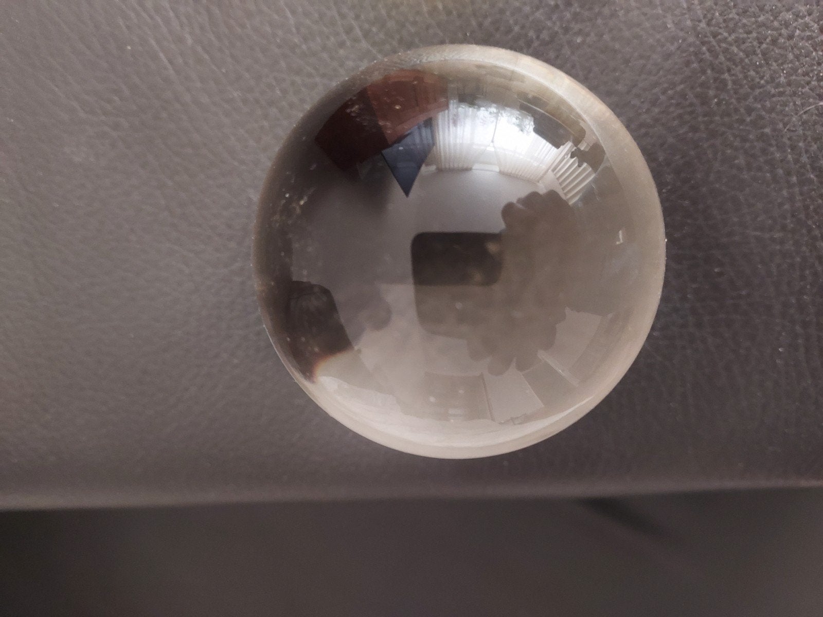 Kleine zware glazen bol, perfect rond, Antiek en Kunst, Ophalen of Verzenden
