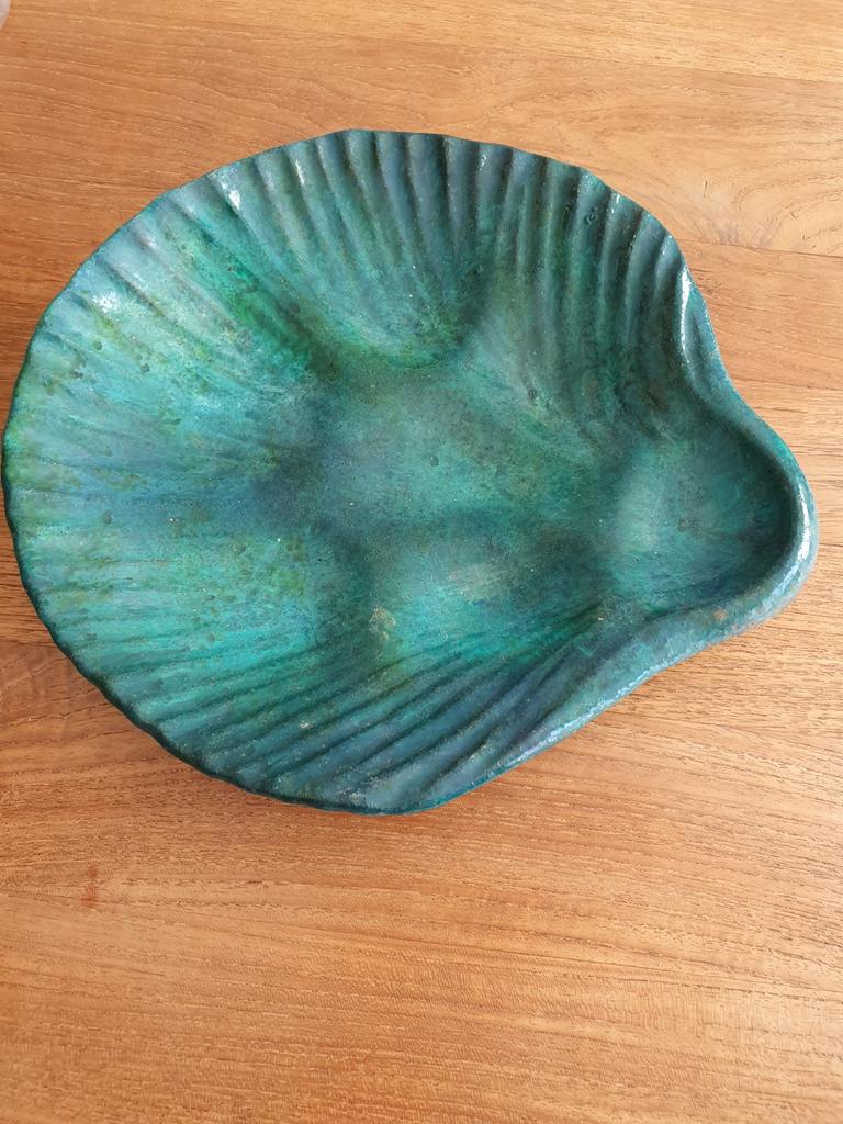 Design  schelp keramisch schaal 26 cm x 24 cm, Ophalen of Verzenden