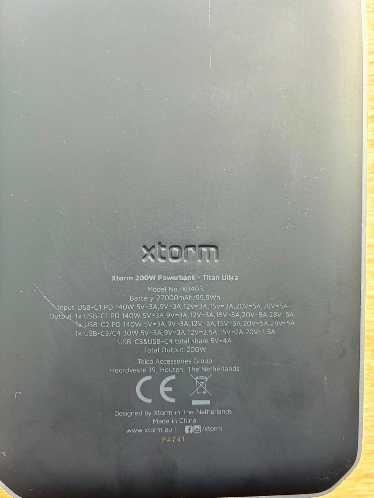 Xtorm Titan Ultra Power Bank 27.000mAh - 200W Output, Ophalen, Zo goed als nieuw