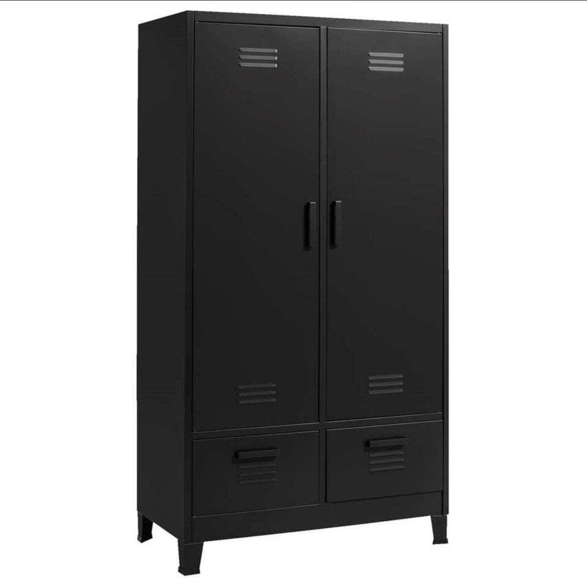 Kledingkast 2-deurs Locker met lades 185x100x50 cm, Ophalen, Gebruikt, Metaal, 150 tot 200 cm