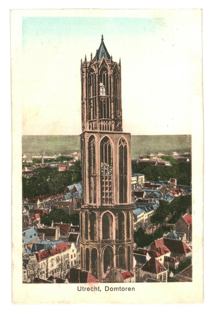 972028	Utrecht	Dom	Domtoren	1927	Gelopen met zegel, Ophalen of Verzenden, 1920 tot 1940, Gelopen, Utrecht