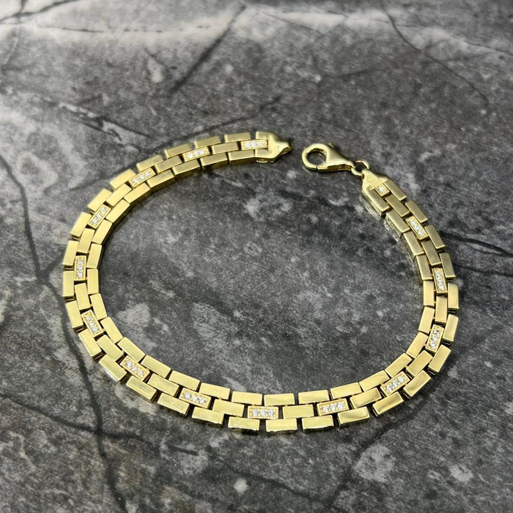 14k gouden armband prachtig schakel dames, Ophalen of Verzenden, Zo goed als nieuw, Goud