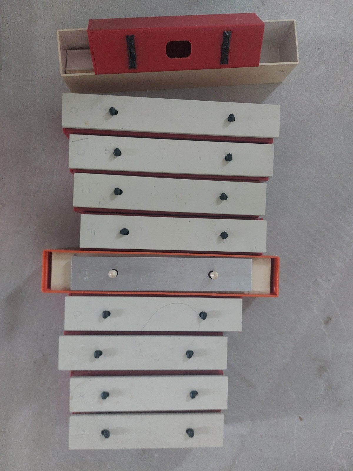 2 sets klankstaven jaren 60-70, Ophalen, Gebruikt, Melodische percussie