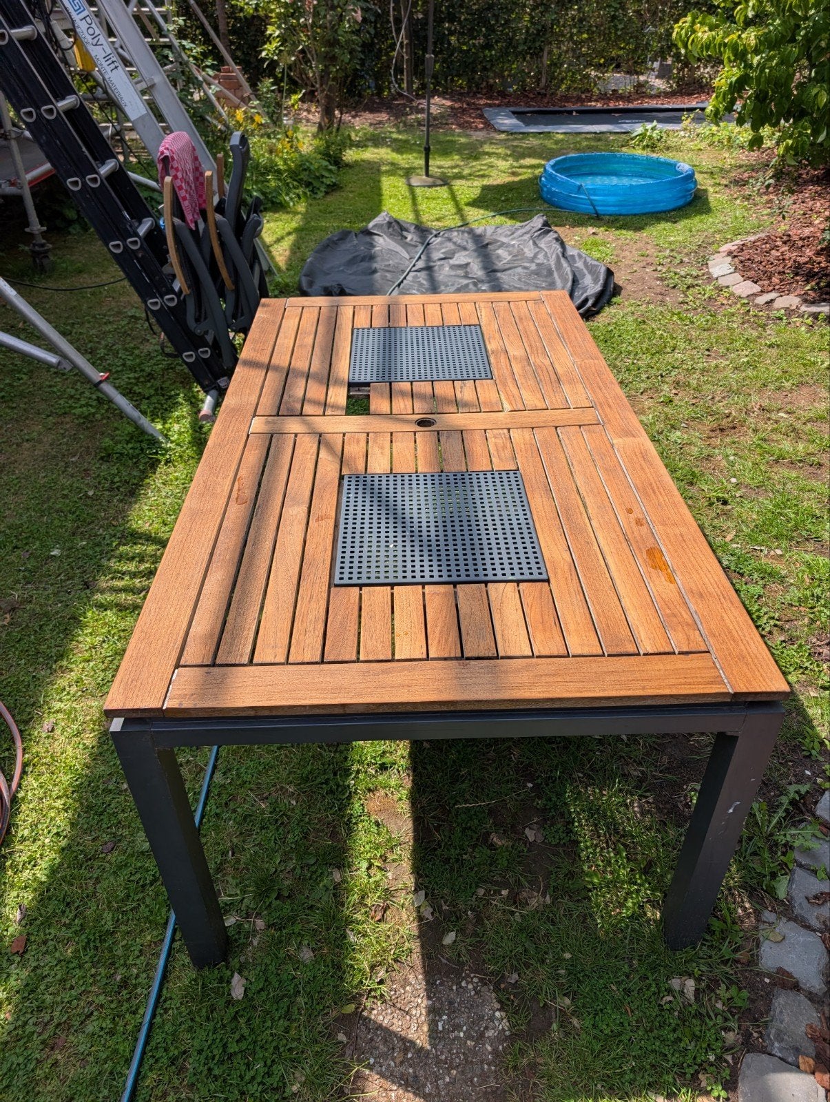 Hartman Concept tuintafel 180x100, Ophalen, Gebruikt, Rechthoekig, Teakhout