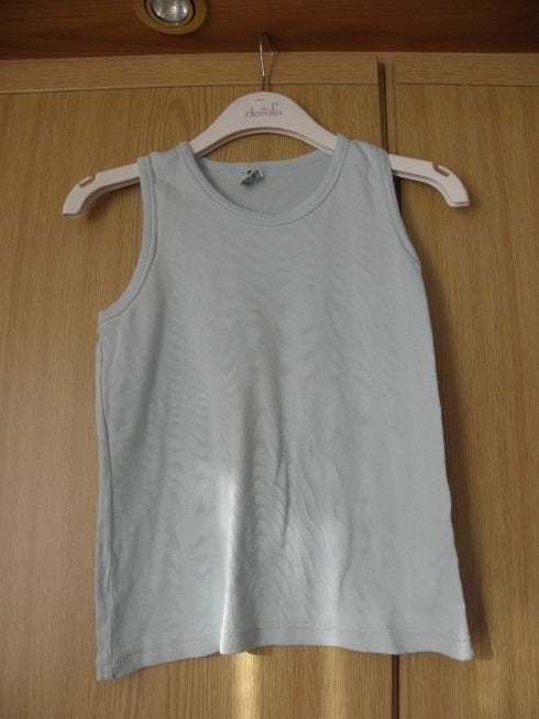 Goedkoop mouwloos blauw + rood katoenen shirt HEMA 146/152, Kinderen en Baby's, Kinderkleding | Maat 146, Gebruikt, Ophalen of Verzenden