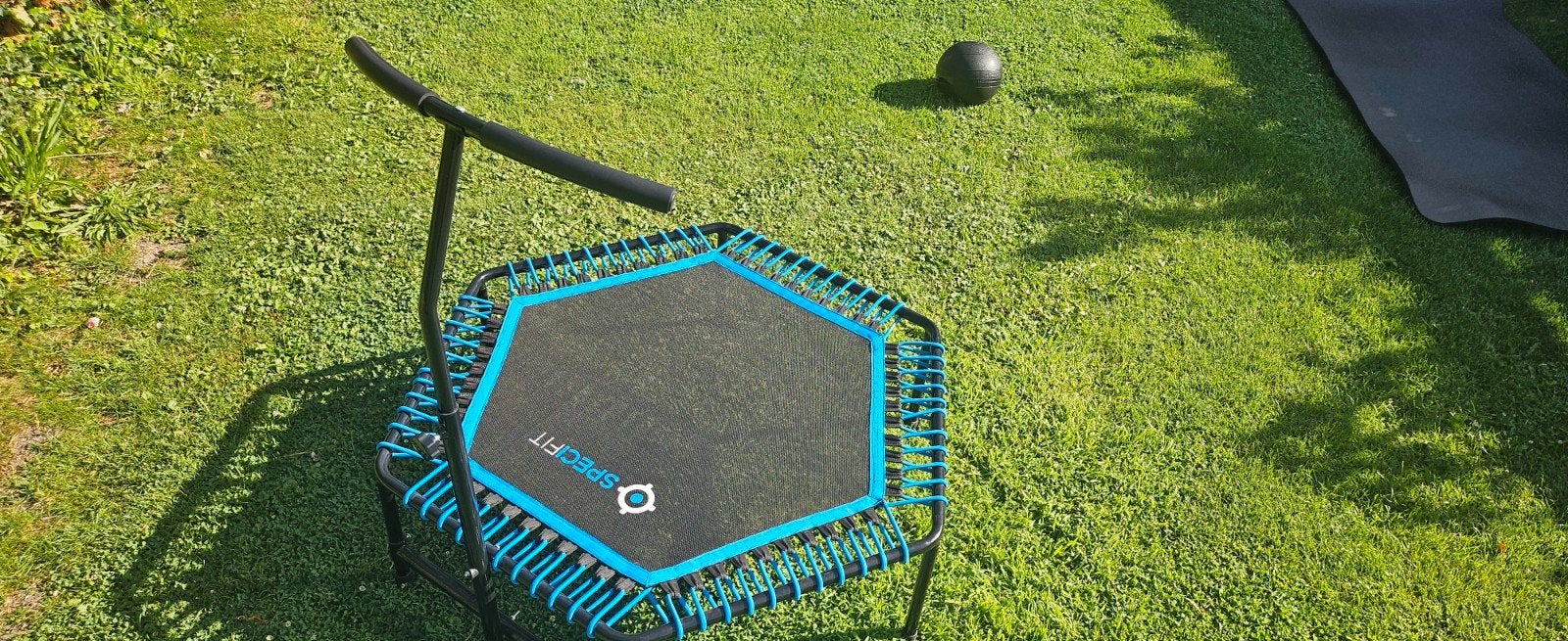 Zeshoekige fitness trampoline met handvat, Ophalen of Verzenden, Zo goed als nieuw
