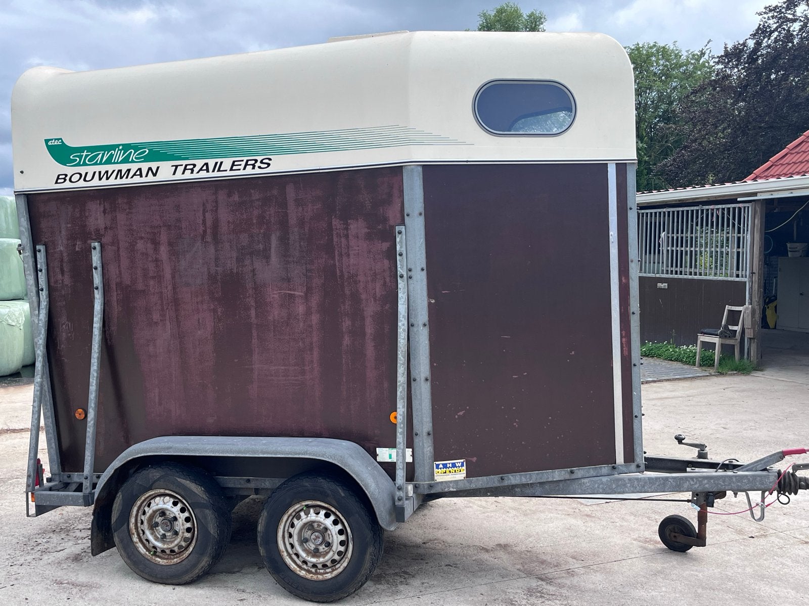 Atec Starline 1,5 Paards Trailer - Spijkerhard, Dieren en Toebehoren, Ophalen, Gebruikt, Hout