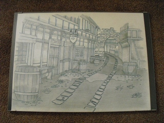 TE KOOP OUD TEKENING SCHILDERIJTJE, Ophalen