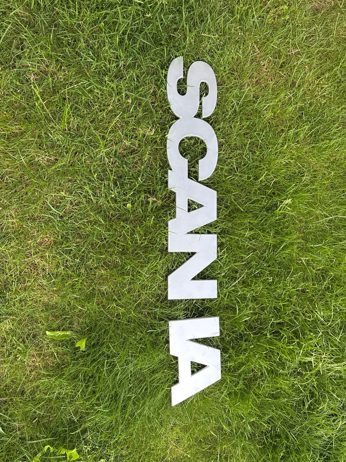 Scania logo voor vrachtwagen (grijs, 80x12 cm), Gebruikt, Ophalen of Verzenden, Bumper, Voor