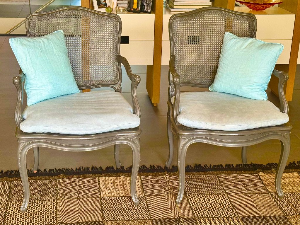 Franse Vintage Fauteuils (Louis XV-stijl) incl. kussens, Ophalen