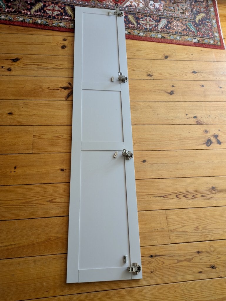 IKEA LERHYTTAN Deur + 4xUTRUSTA Hinges, Ophalen, Minder dan 50 cm, 200 cm of meer, Zo goed als nieuw