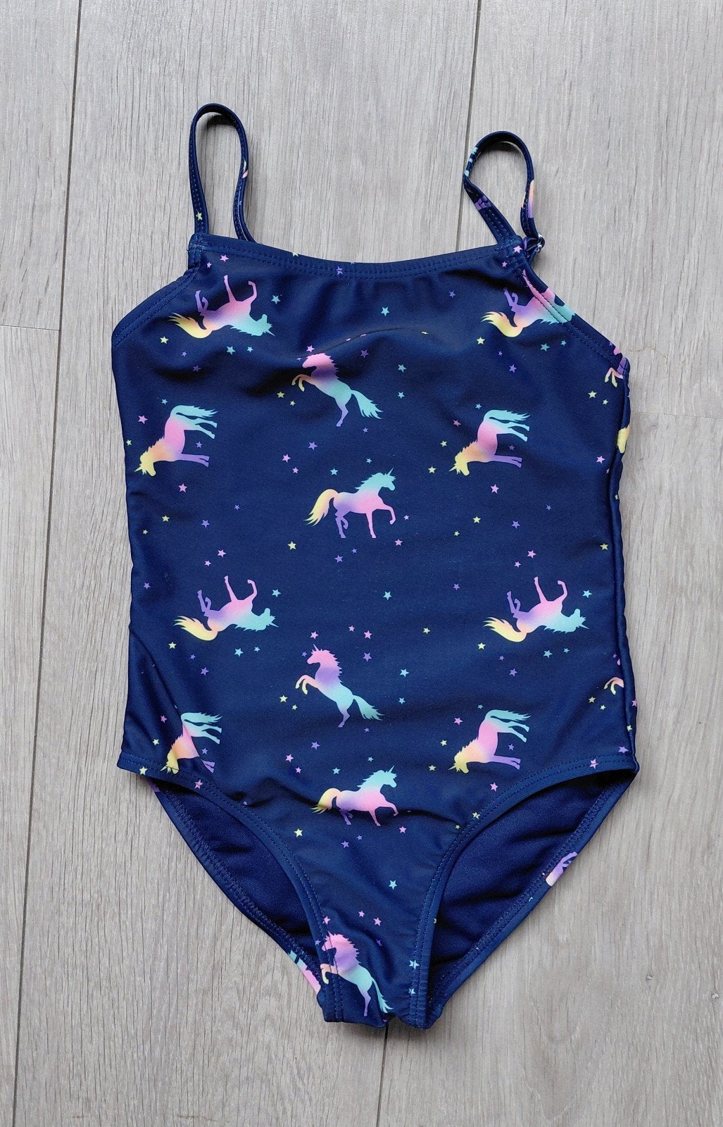 Badpak met unicorns, maat 110/116, Ophalen of Verzenden, Gebruikt, Meisje, Sport- of Zwemkleding