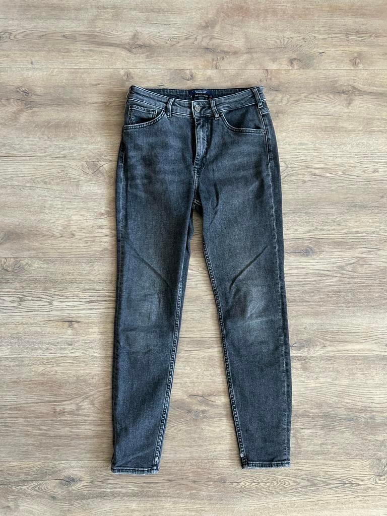 Scotch & Soda | Dames high rise skinny jeans | Maat 28/30, Ophalen of Verzenden, Zo goed als nieuw, Blauw, W28 - W29 (confectie 36)