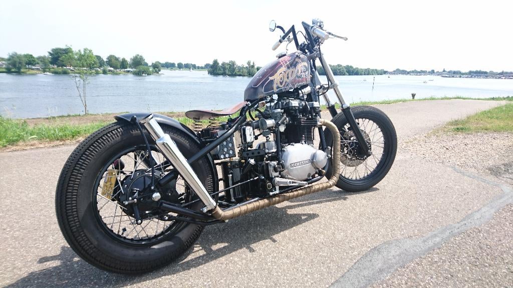 Eigenbouw bobber, 750 cc, 2 cilinders, Motorrijbewijs A, Gebruikt