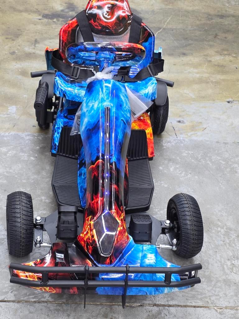 Elektrische skelter met vlammenprint go kart, Ophalen of Verzenden, Nieuw