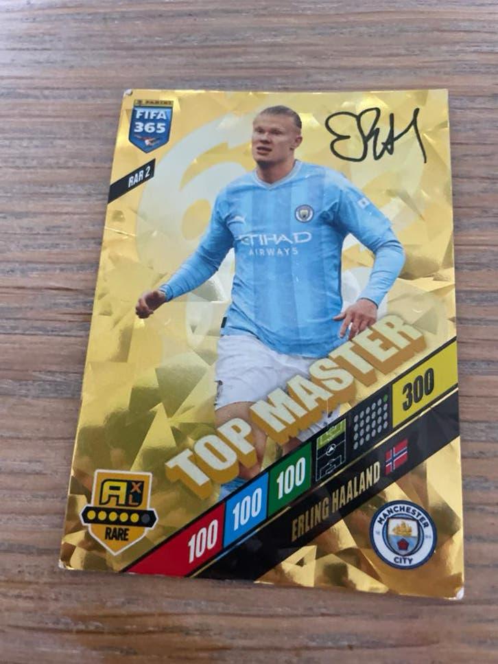 Erling Haaland Top Master FIFA 365 Adrenalyn XL 2024, Ophalen of Verzenden, Zo goed als nieuw, Buitenlandse clubs, Spelerskaart
