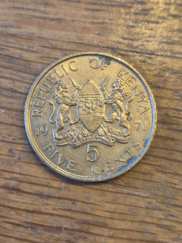 Kenia - 5 Cents 1971, Verzenden, Overige landen, Losse munt