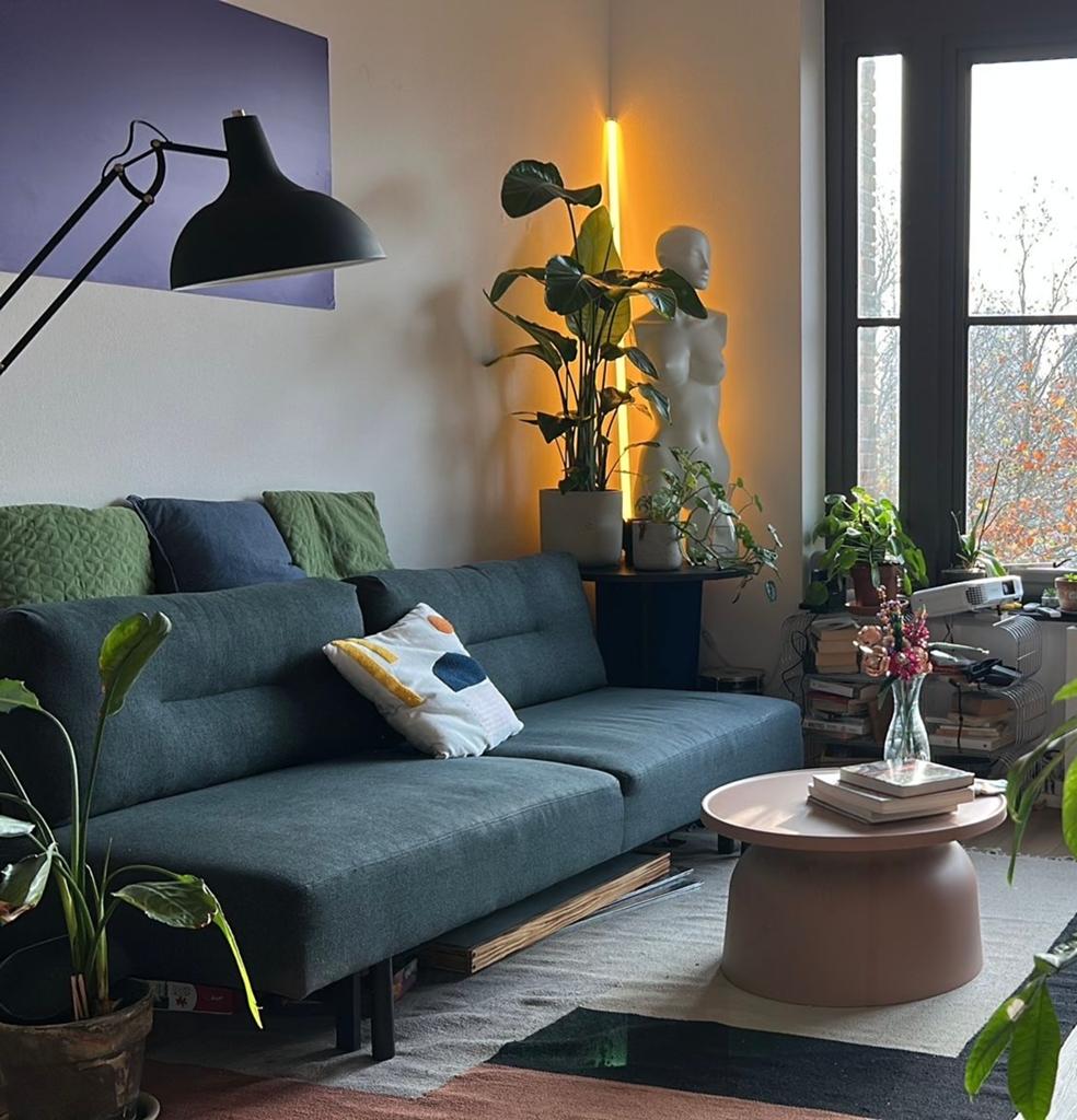 slaapbank - 200cm, donkergroen, Ophalen, Gebruikt, Tweepersoons, Overige maten