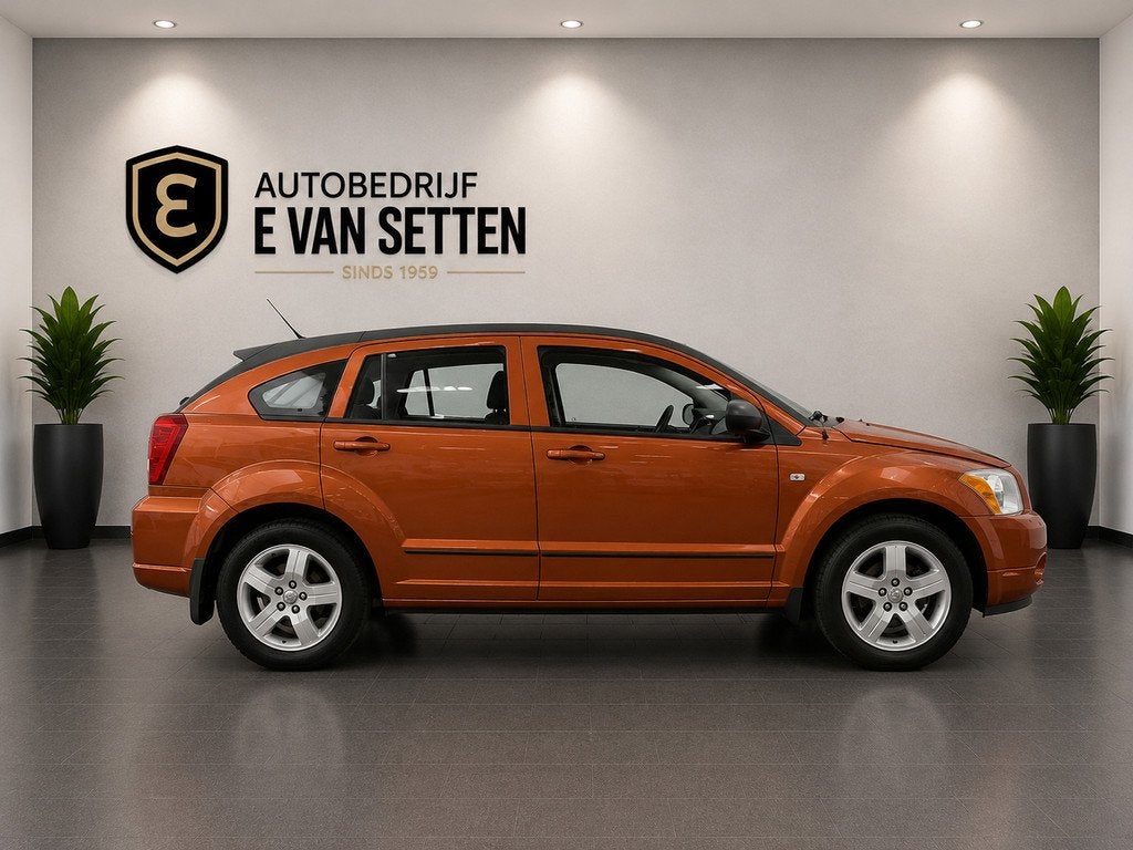 Dodge Caliber 1.8 SXT Trekhaak/Airco/Leer, Auto's, Dodge, Keurmerk '100% Onderhouden', Stoelverwarming, 450 kg, Gebruikt