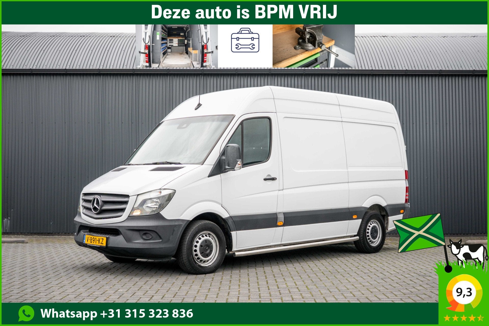Mercedes-Benz Sprinter 311 CDI L2H2 | Camera | Volledig Inge, Auto's, Gebruikt, 4 cilinders, 116 pk, Wit