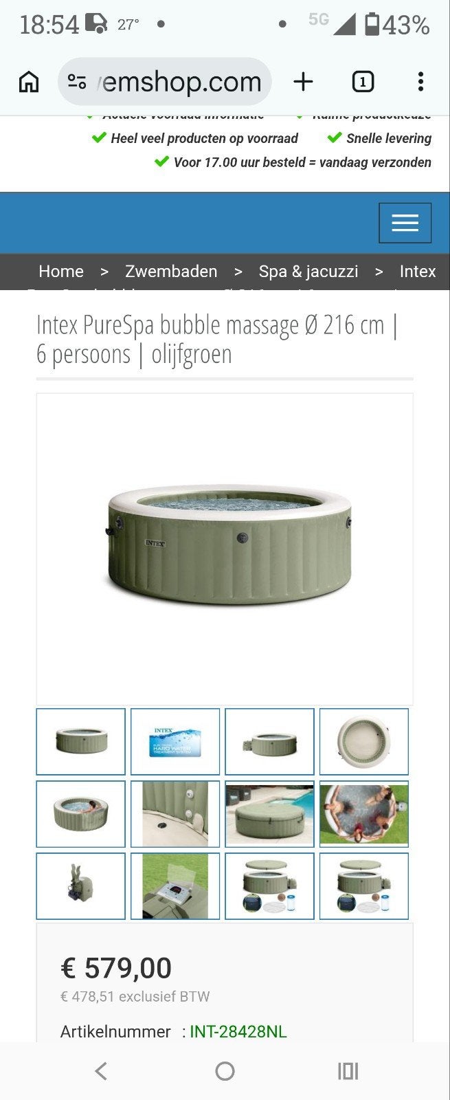 Jacuzzi opblaasbaar, Ophalen, Zo goed als nieuw, Filter