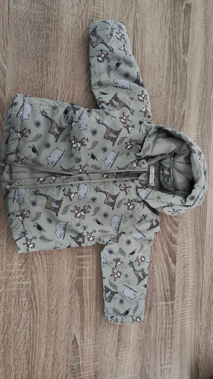 Baby winterjasje met dierenprint - Name It - Maat 74, Jongetje of Meisje, Ophalen of Verzenden, Zo goed als nieuw, Jasje