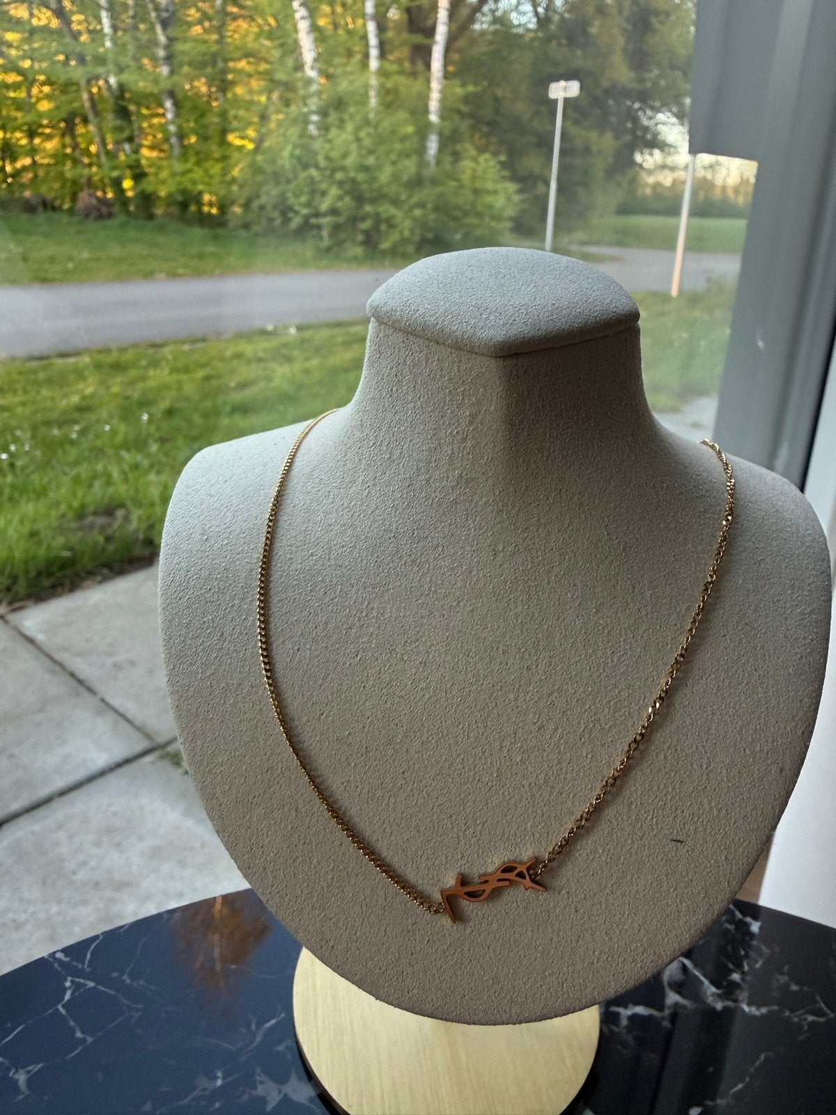 Elegante gouden ketting, Verzenden, Nieuw, Goud, Met hanger