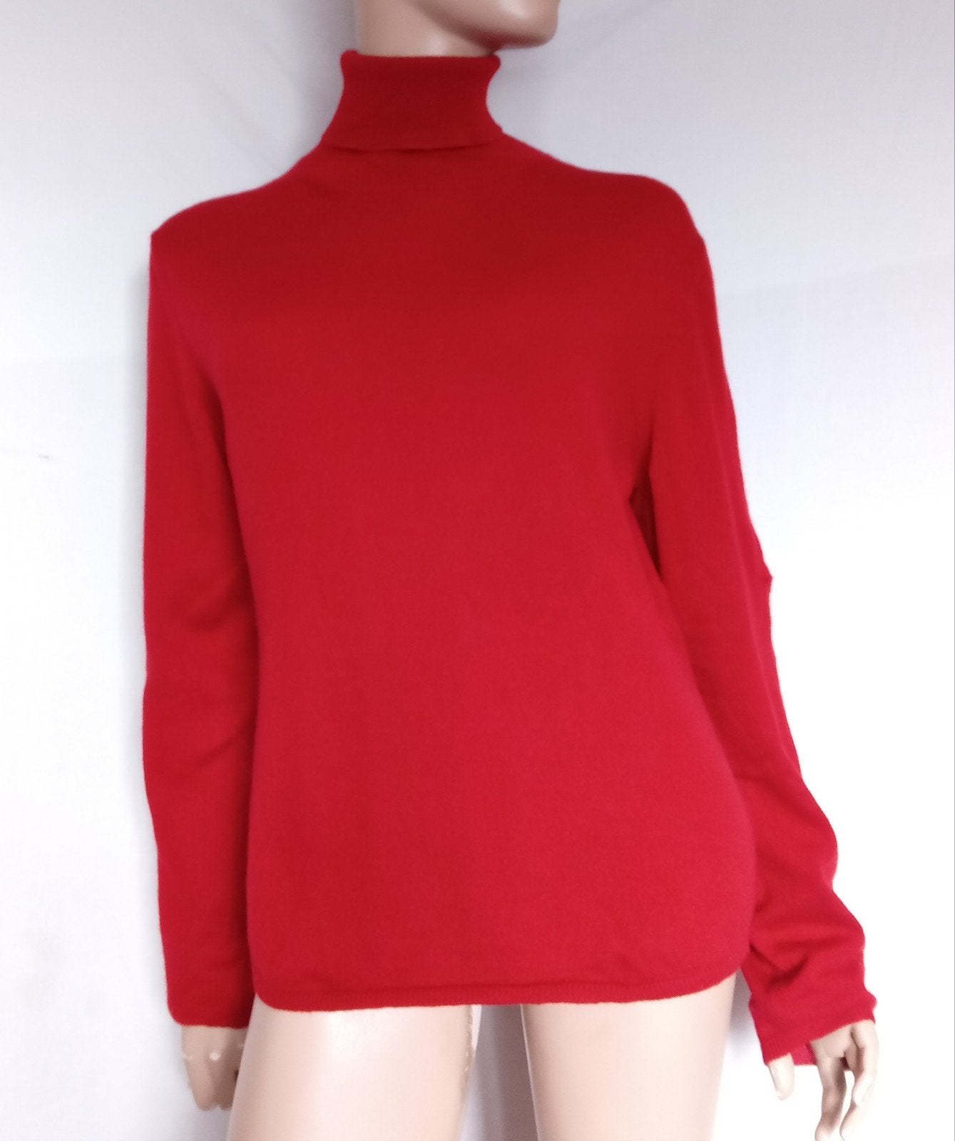 BURBERRY CASHMERE Coltrui , Maat 42, Ophalen of Verzenden, Zo goed als nieuw, Maat 42/44 (L), Rood