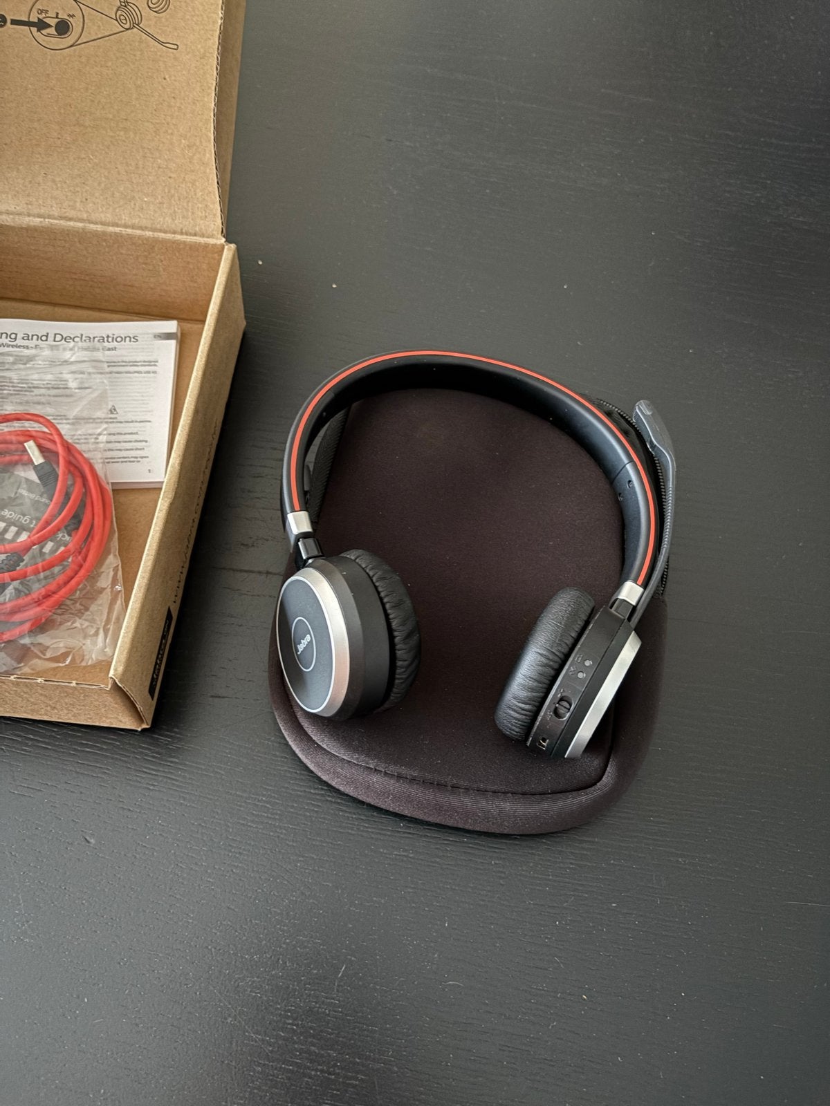 Jabra Evolve 65 Professionele Draadloze Headset met USB-dong, Audio, Tv en Foto, Koptelefoons, Nieuw, On-ear, Jabra, Zwart, Bluetooth