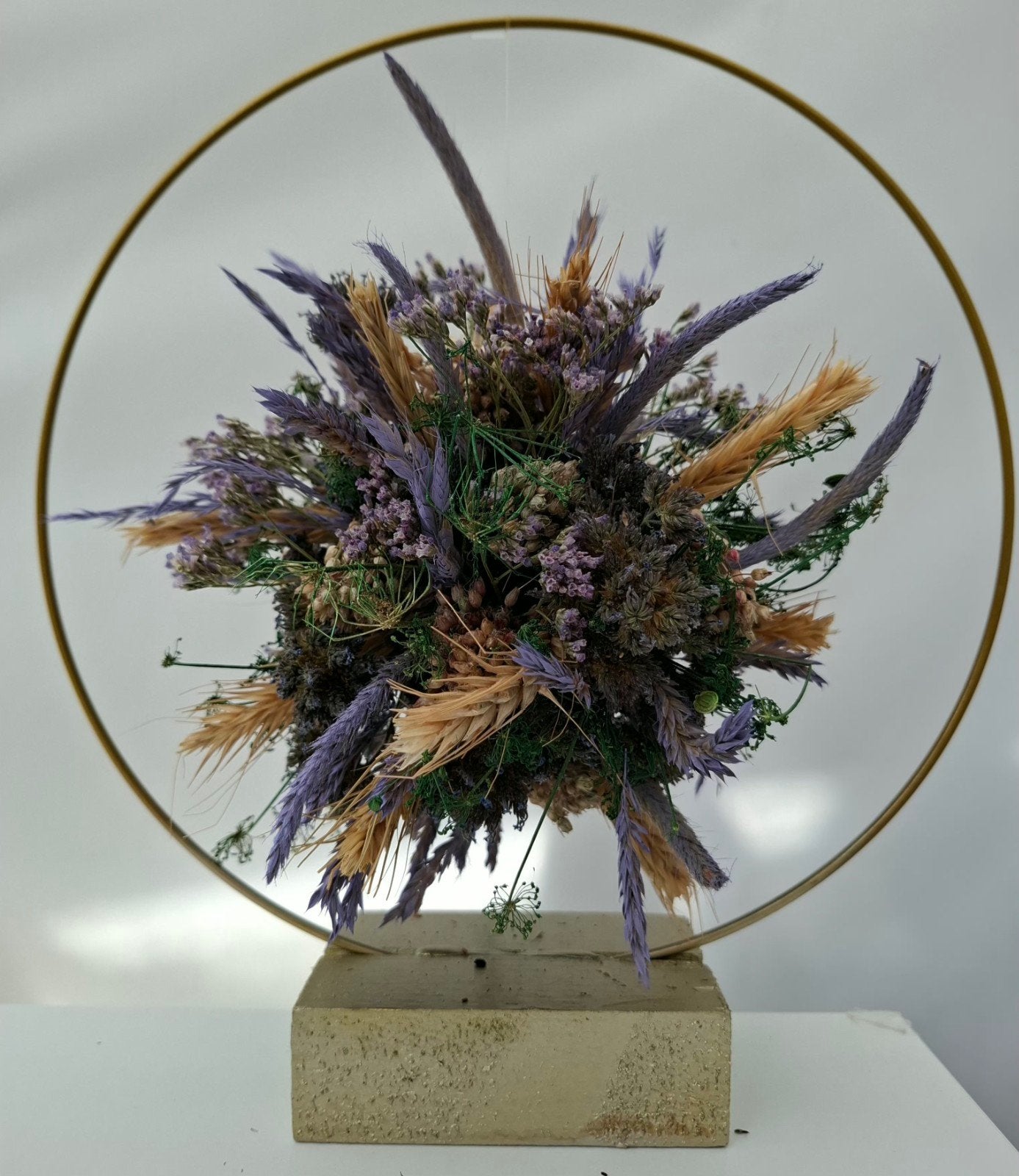 droogbloemen opgemaakt in ring., Ophalen, Nieuw