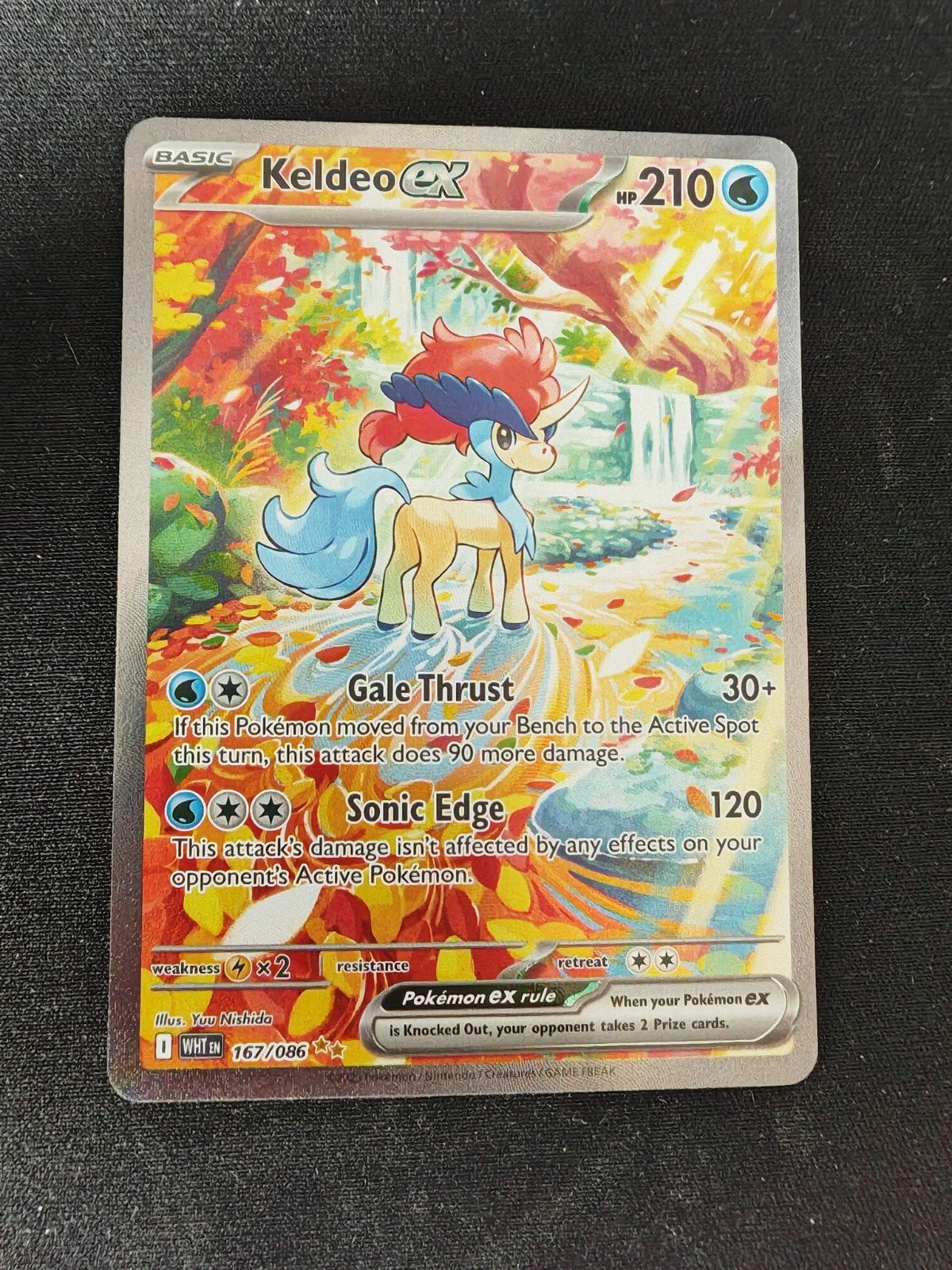Pokémon Keldeo EX 167/096 Full Art, Ophalen, Zo goed als nieuw, Losse kaart