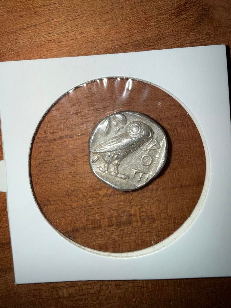 Griekse zilveren Tetradrachme met uiltje, Postzegels en Munten, Munten | Europa | Niet-Euromunten, Ophalen of Verzenden, Overige landen