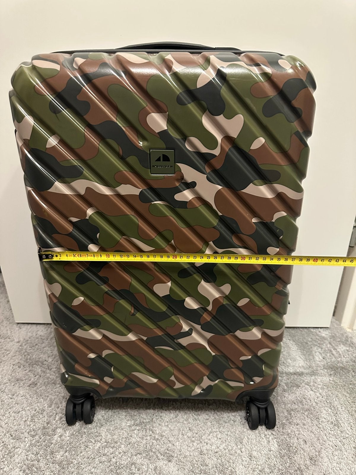 Grote camouflage koffer - Spilbergen, Ophalen, Hard kunststof, 45 tot 55 cm, Slot
