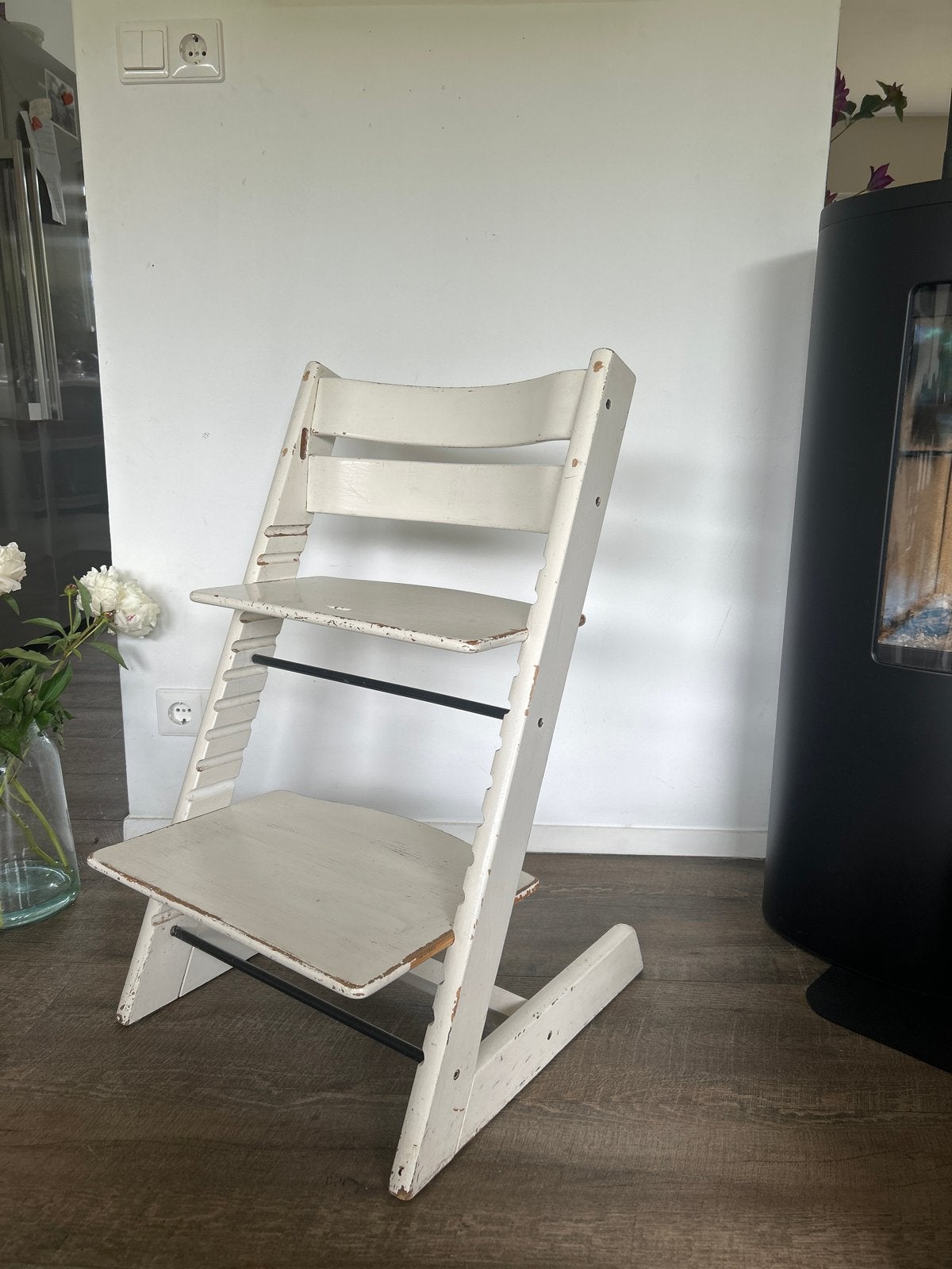Stokke Tripp Trapp meegroeistoel - Wit, Kinderen en Baby's, Kinderstoelen, Ophalen of Verzenden, Gebruikt, Meegroeistoel
