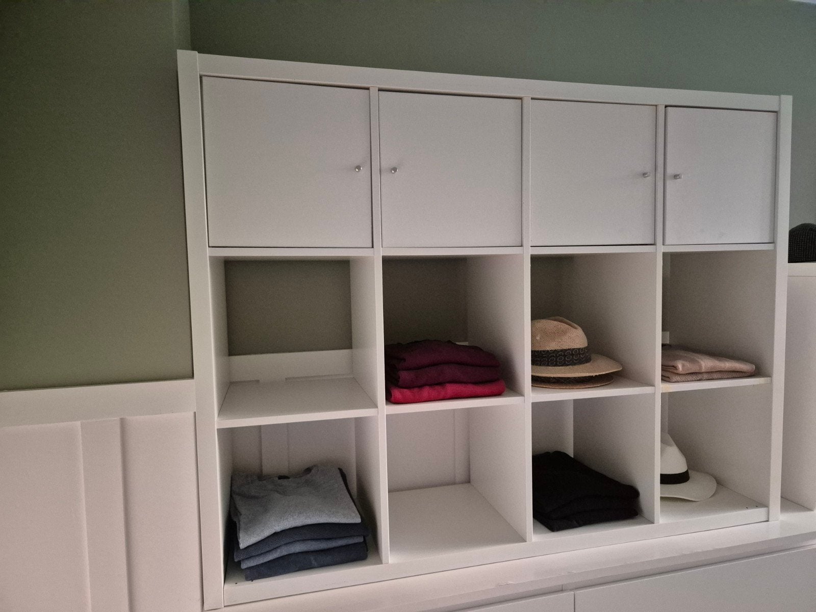 Witte Kallax kast 4x3, Ophalen, Gebruikt, Modern, functioneel, 25 tot 50 cm