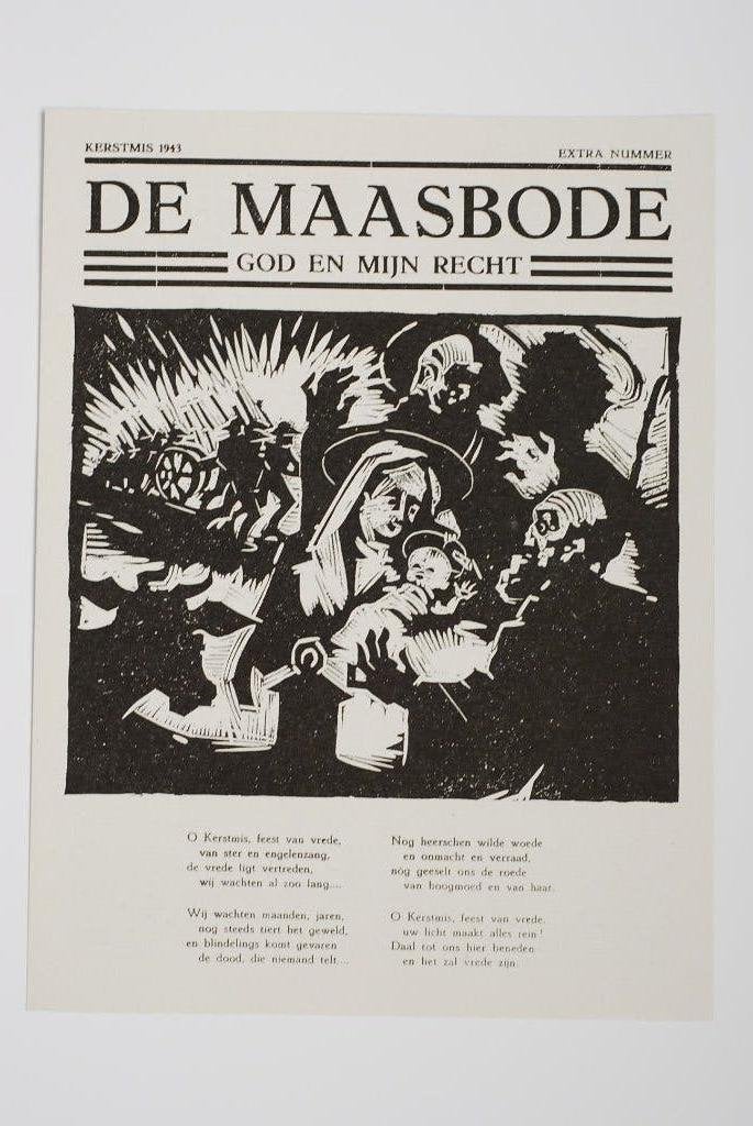 De Maasbode Kerst 43 herdruk verzetsblad Tweede Wereldoorlog, Zo goed als nieuw, Verzenden, Amsterdam, Florence Uitgeverij