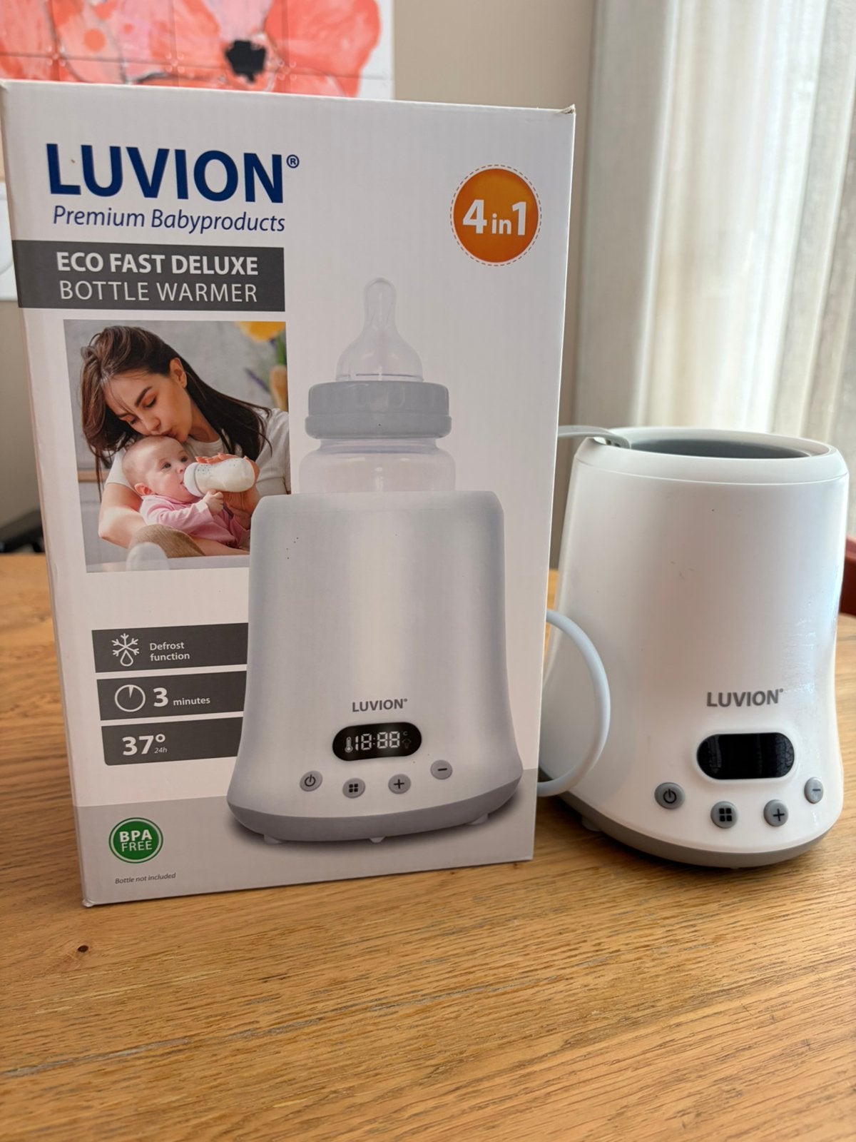 Luvion flessenwarmer, Kinderen en Baby's, Ophalen of Verzenden, Zo goed als nieuw, Flessen- of potjesverwarmer