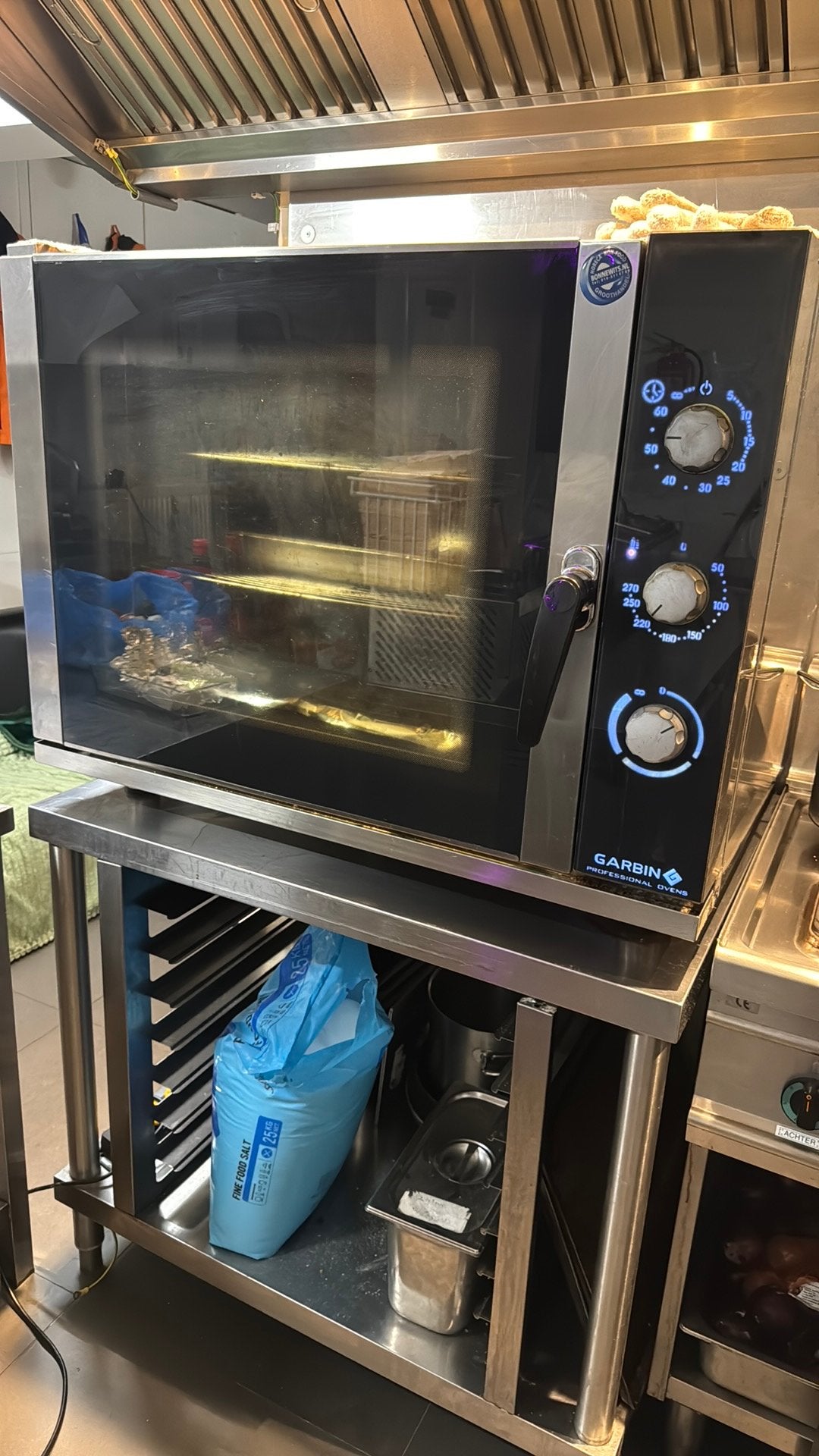 Professionele Garbin horecaoven + RVS onderstel  horeca, Ophalen of Verzenden, Zo goed als nieuw, 60 cm of meer, Oven met grill