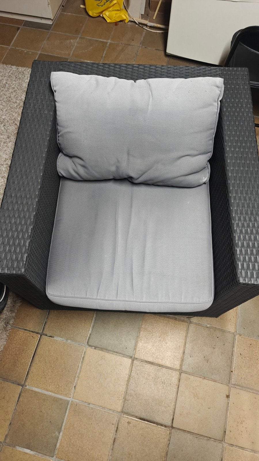 Loungestoel voor in tuin met Kussens, Tuin en Terras, Ophalen, Gebruikt, Loungeset, Wicker