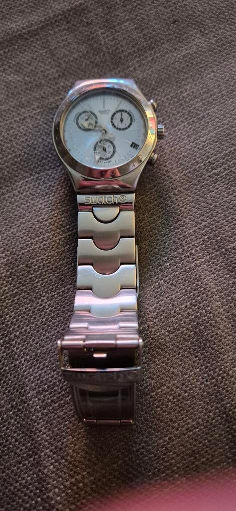 Swatch Irony herenhorloge, Sieraden, Tassen en Uiterlijk, Horloges | Heren, Ophalen of Verzenden, Staal, Swatch