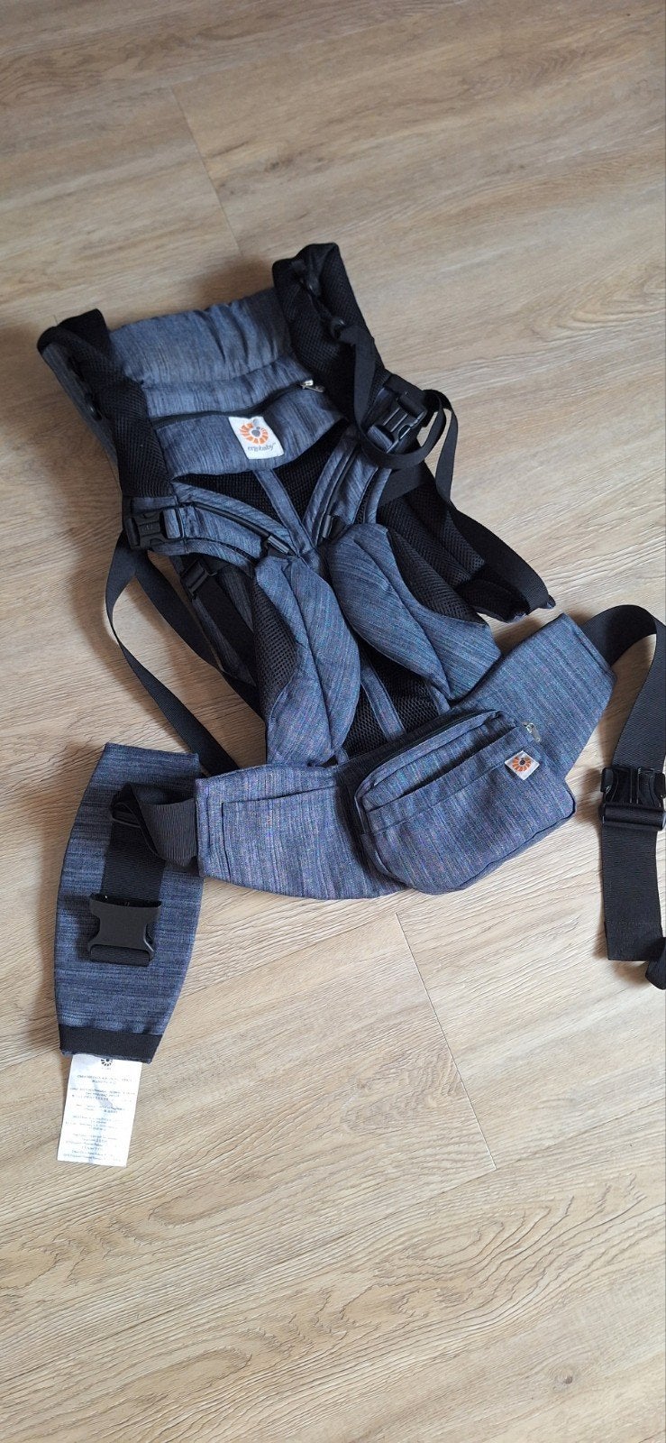 Ergobaby Omni 360 Cool Air Mesh Draagzak Indigo Weave, Zo goed als nieuw, Buik, Rug of Zij, Draagzak, Ophalen