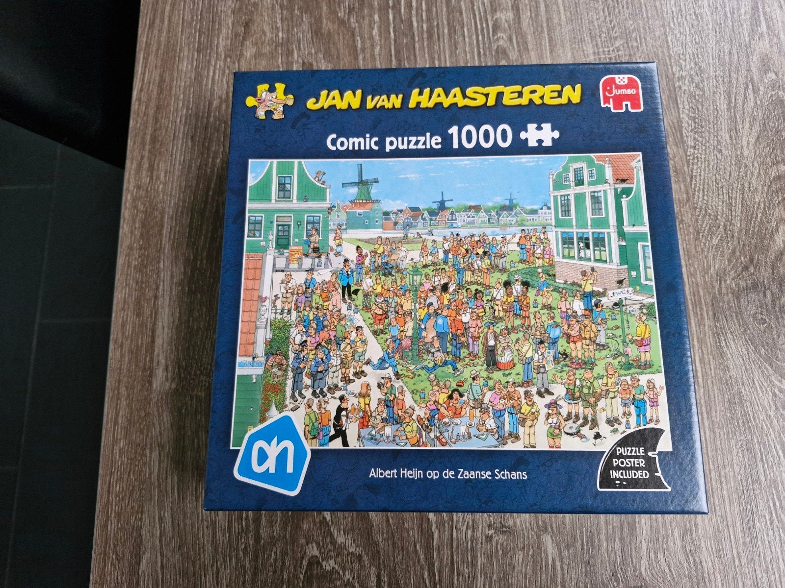 Jan v Haasteren puzzel 1000 st. Albert Heijn op de Zaanse Sc, Hobby en Vrije tijd, Denksport en Puzzels, Ophalen, 500 t/m 1500 stukjes