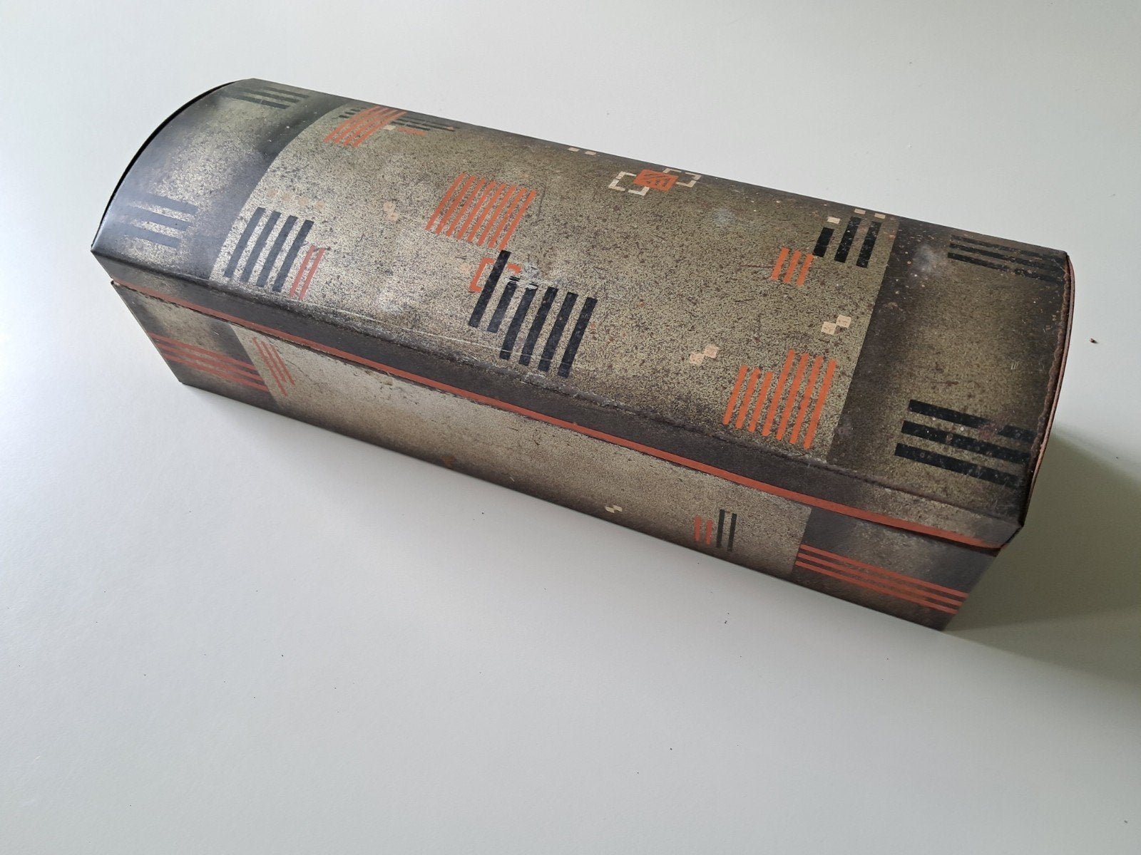 Art deco metalen koekblik langwerpig, Ophalen of Verzenden