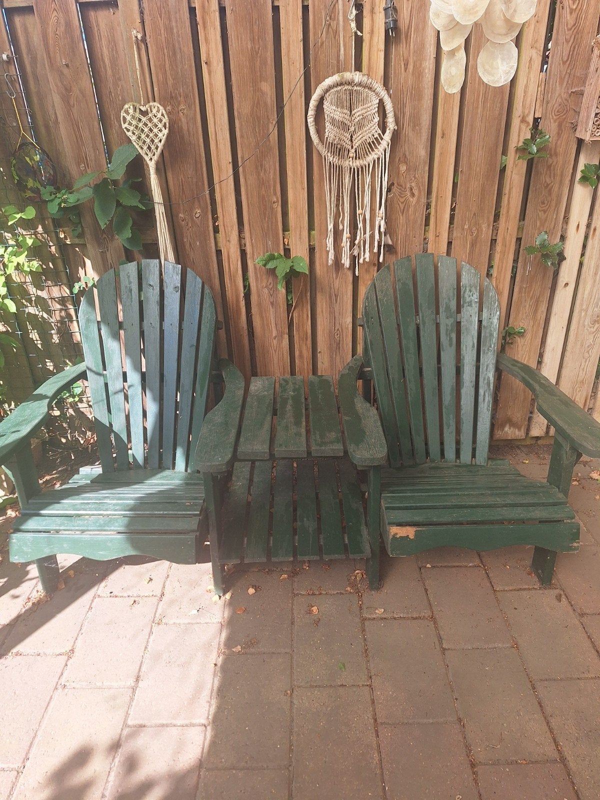 Adirondack duochair met tafeltje, Ophalen, Gebruikt, Hout