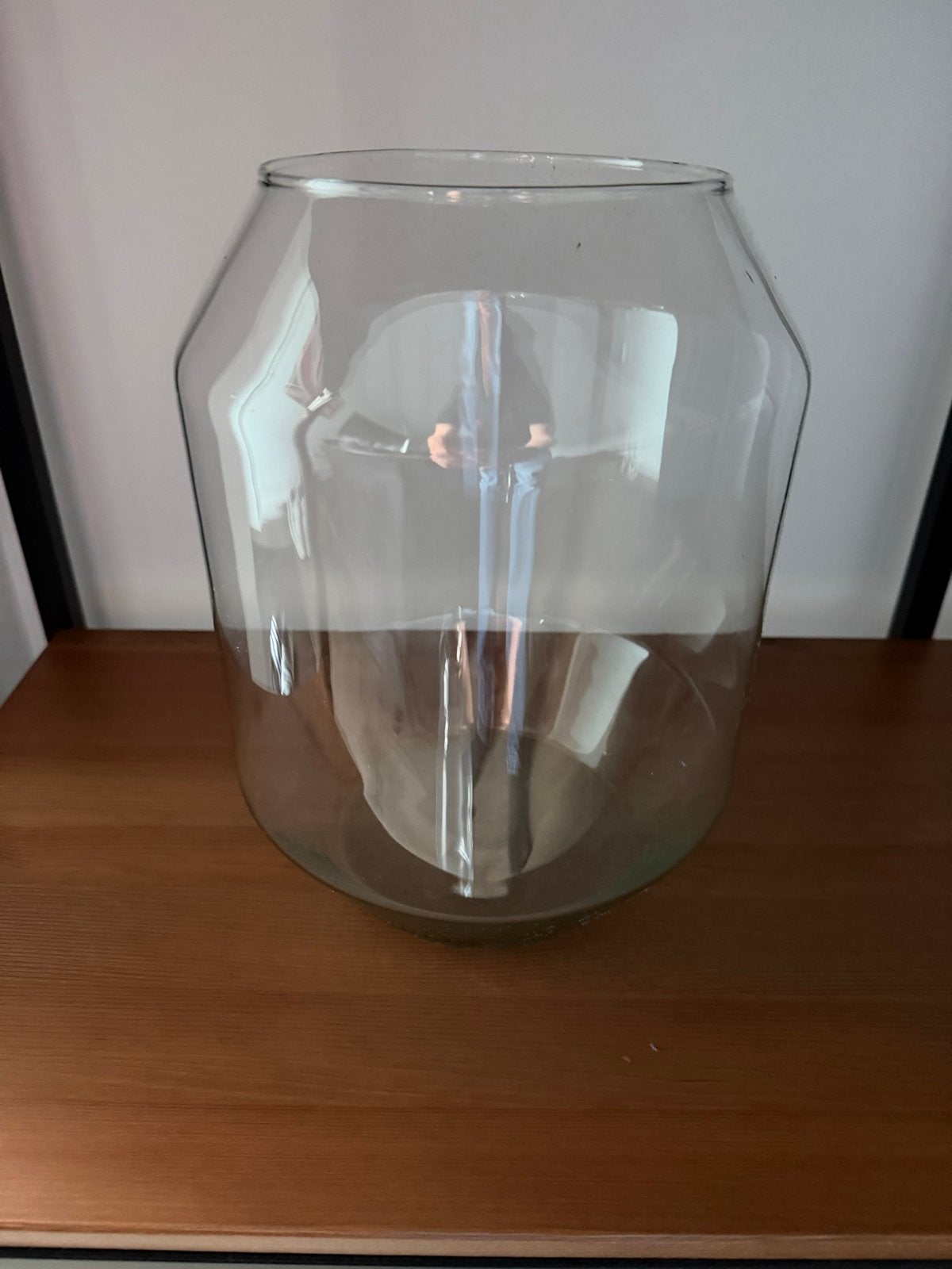 Grote glas vaas, Ophalen, Zo goed als nieuw, Glas, 25 cm