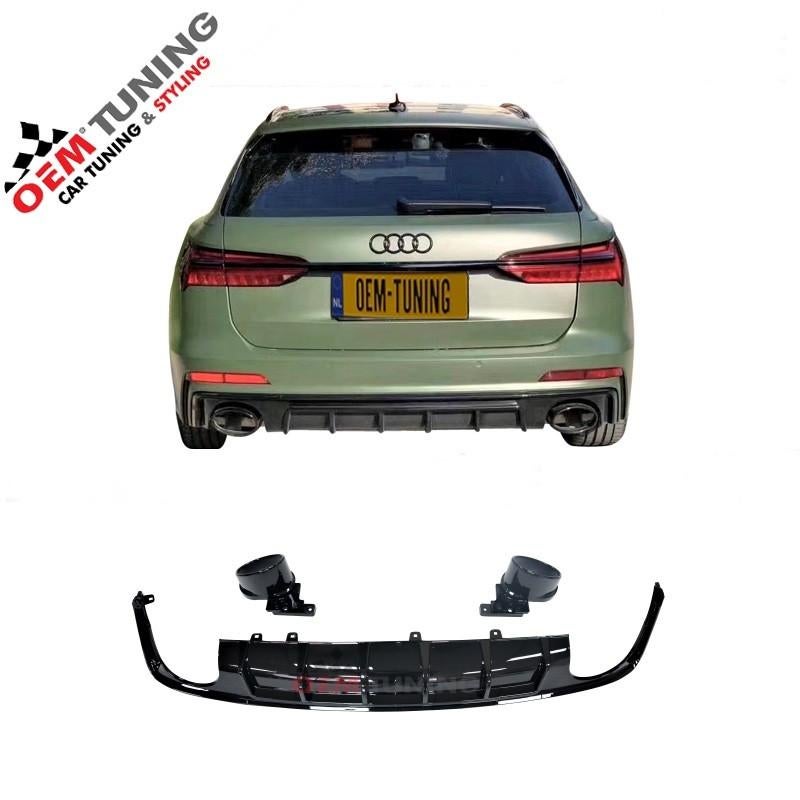 A6 RS6 c8 Diffuser | hoogglans zwart | 2018 - 2025 | sline, Ophalen of Verzenden
