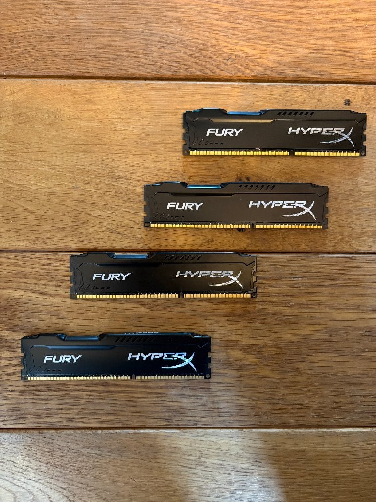 HyperX Fury DDR3 8gb geheugen (4 stuks beschikbaar), Computers en Software, RAM geheugen, 8 GB, DDR3, Ophalen of Verzenden, Zo goed als nieuw