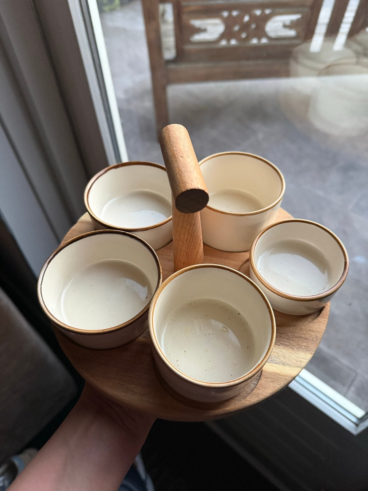 Draaiplateau met 5 schaaltjes - Tapas/Snack Set, Schaal, Rond, Nieuw, Ophalen of Verzenden
