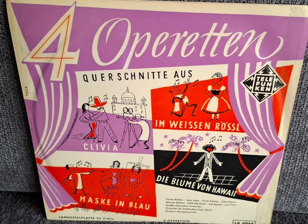 LP 4 Operetten, Ophalen of Verzenden, Zo goed als nieuw, Overige formaten