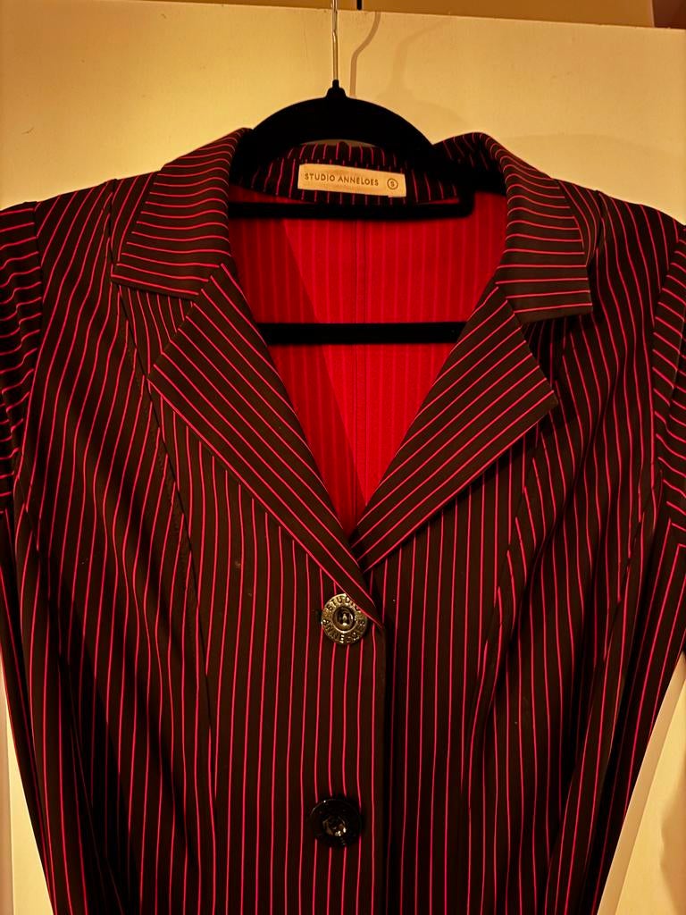 Studio Anneloes Colbert Rood/Donkerblauw Maat S, Ophalen, Zo goed als nieuw, Jasje, Maat 36 (S)